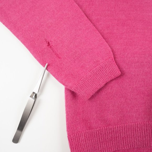 ANN TAYLOR LOFT pink cardigan sweater with gold sequins size XS - Picture 9 of 11